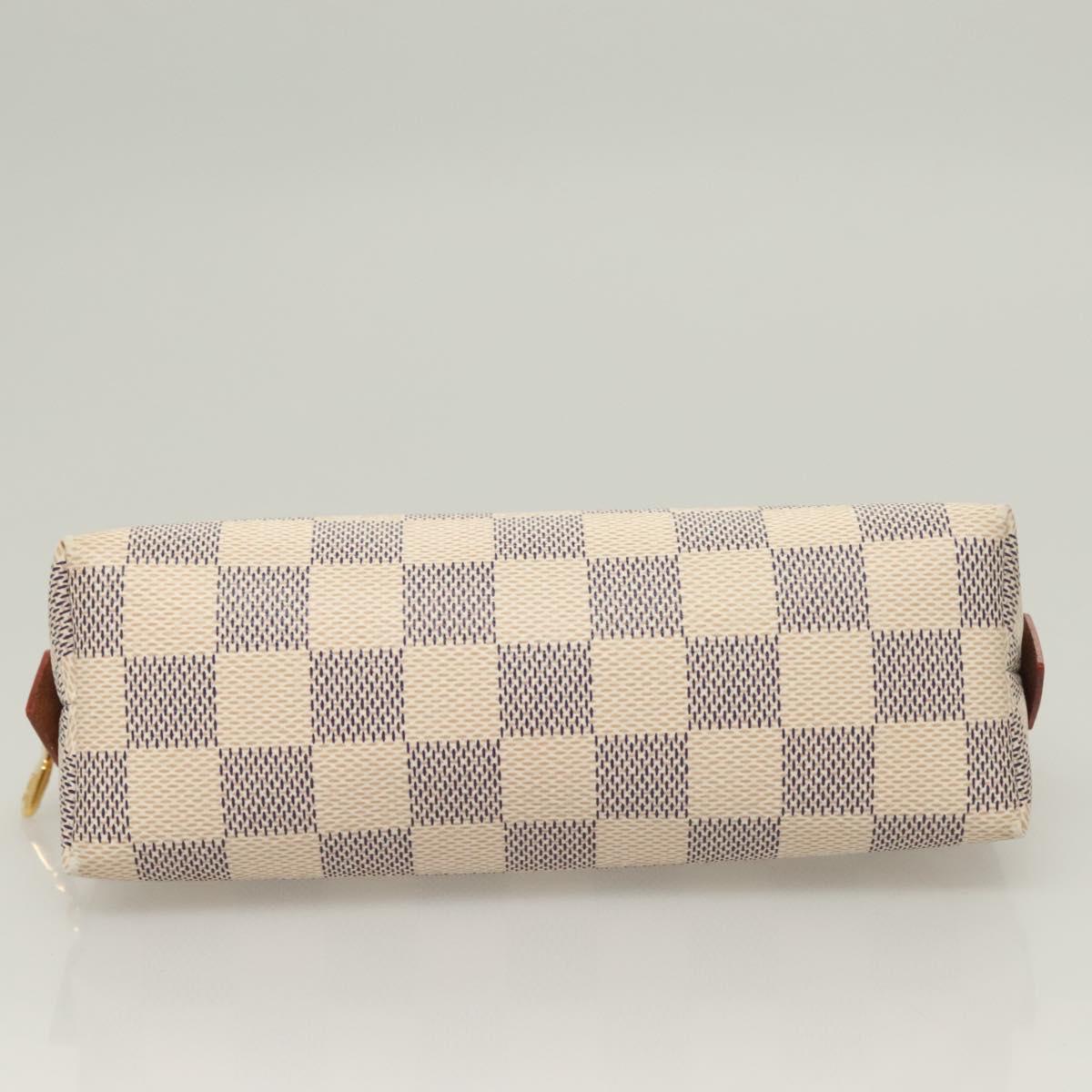 LOUIS VUITTON Damier Azur Pochette Cosmetic PM Pouch N60024 LV Auth BA3528