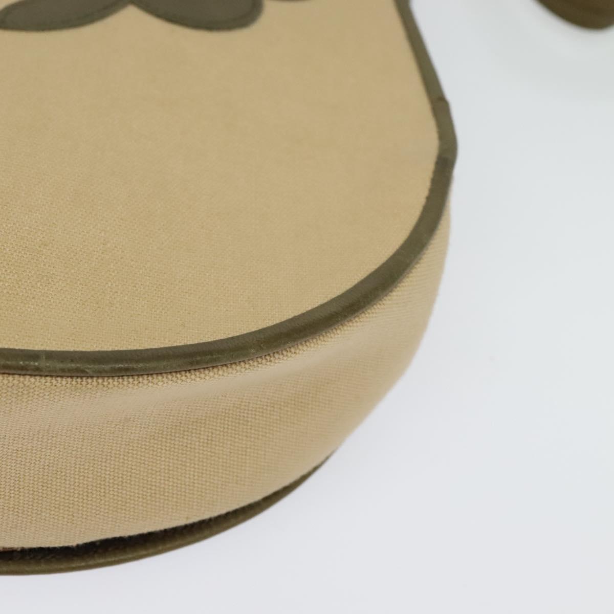 SAINT LAURENT Shoulder Bag Canvas Leather Khaki Auth BA3537