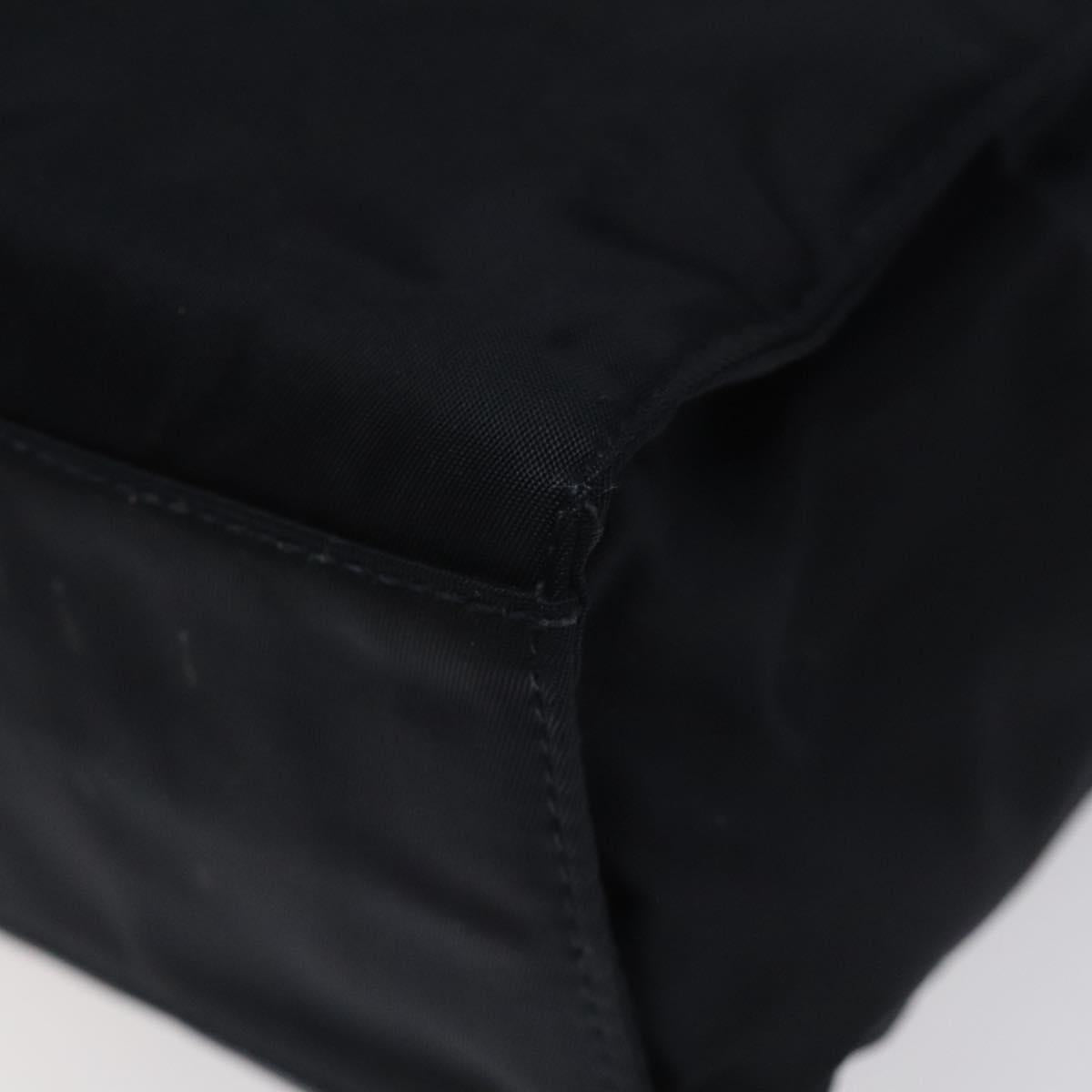 PRADA Hand Bag Nylon Navy Gold Auth BA355