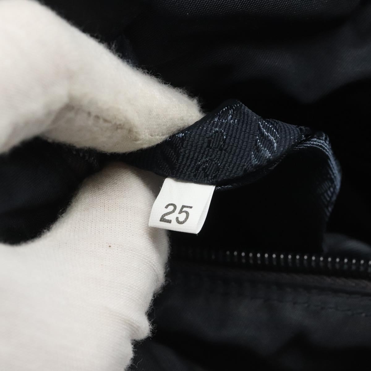 PRADA Hand Bag Nylon Navy Gold Auth BA355