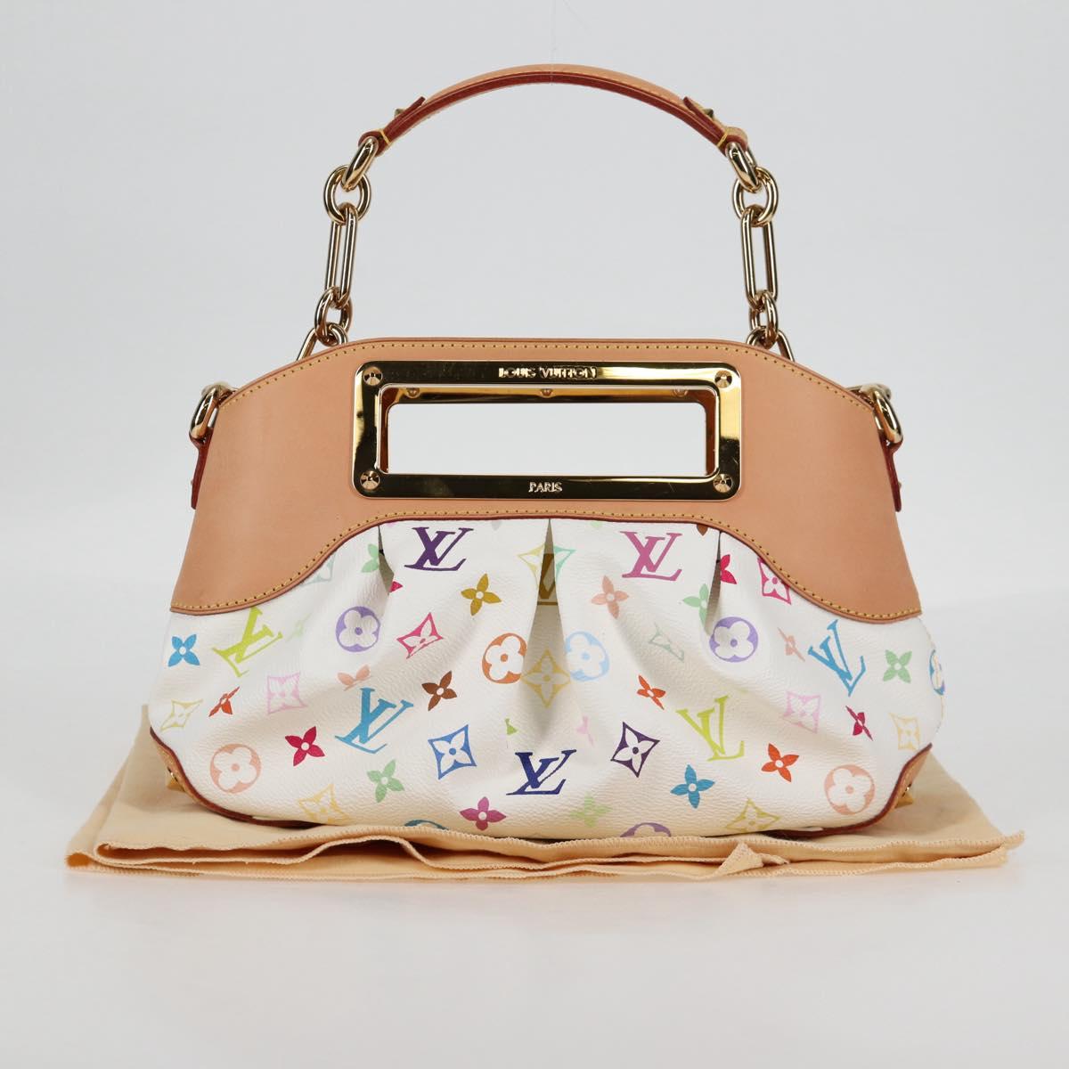 LOUIS VUITTON Monogram Multicolor Judy PM Shoulder Bag White M40257 Auth BA3564SAV