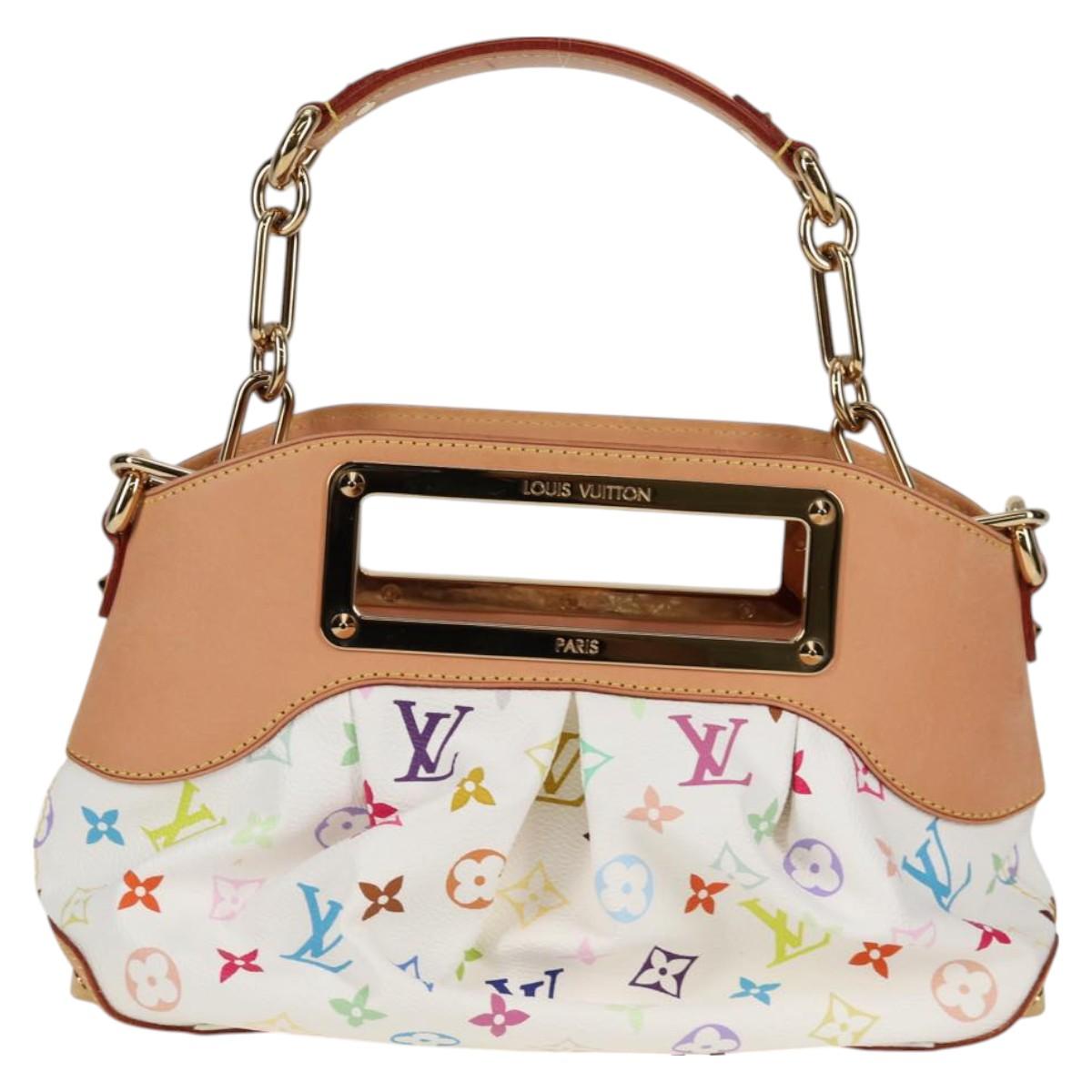 LOUIS VUITTON Monogram Multicolor Judy PM Shoulder Bag White M40257 Auth BA3564V
