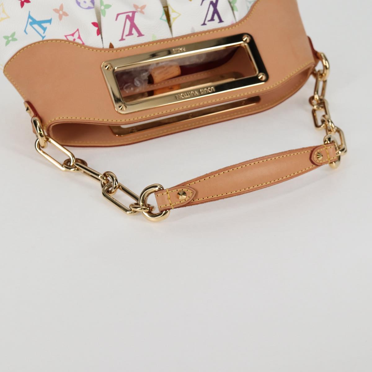 LOUIS VUITTON Monogram Multicolor Judy PM Shoulder Bag White M40257 Auth BA3564V
