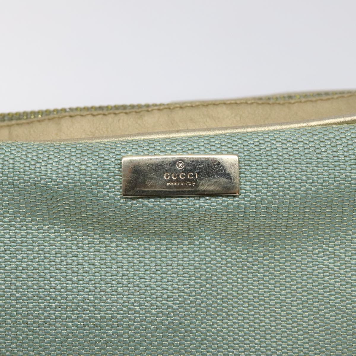 GUCCI Hand Bag Canvas Leather Light Blue 039 1133 Auth BA3579