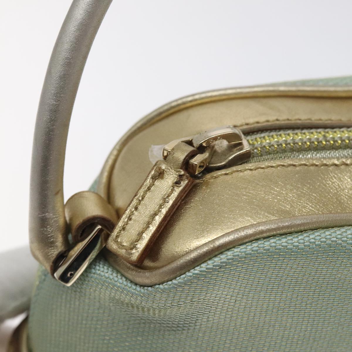 GUCCI Hand Bag Canvas Leather Light Blue 039 1133 Auth BA3579