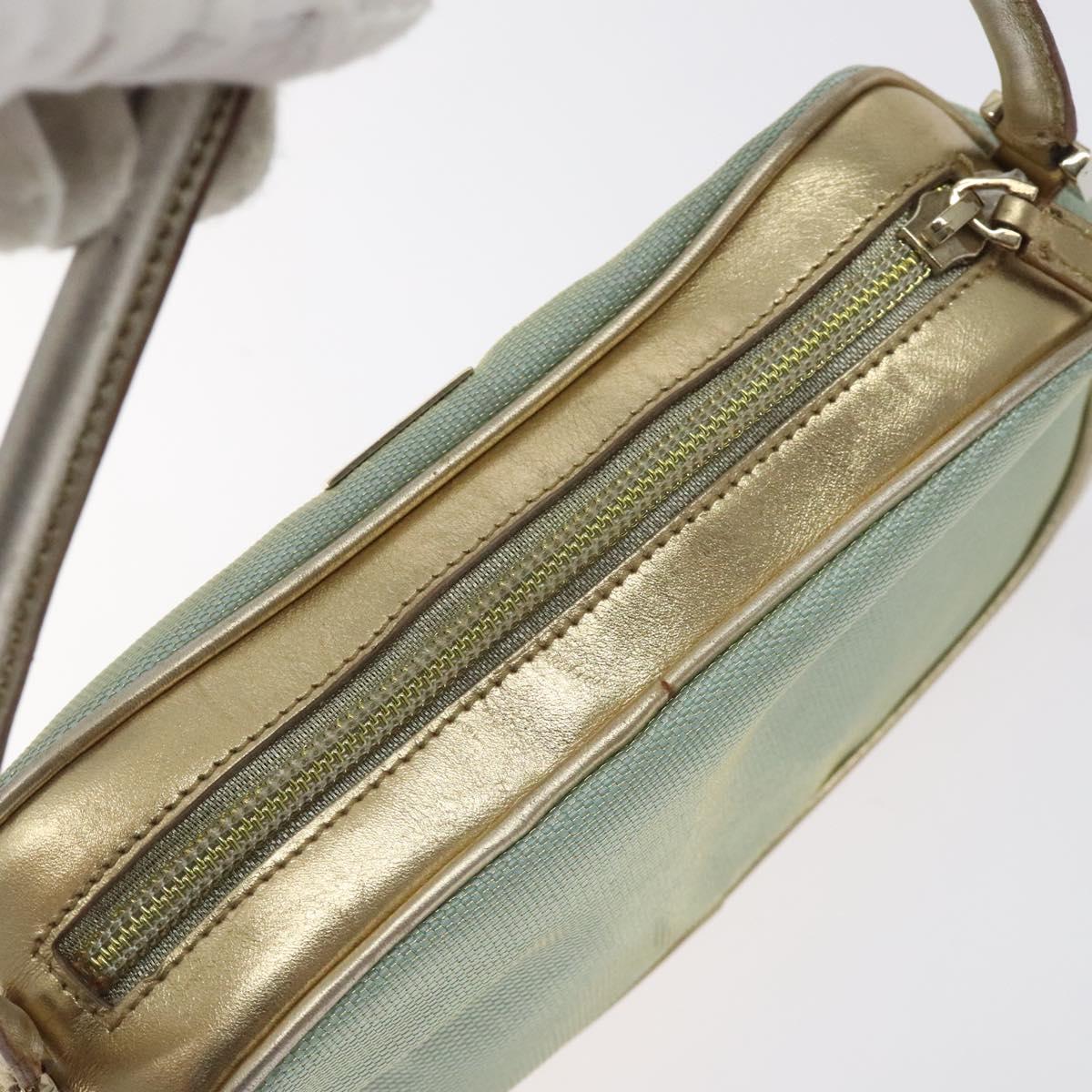 GUCCI Hand Bag Canvas Leather Light Blue 039 1133 Auth BA3579