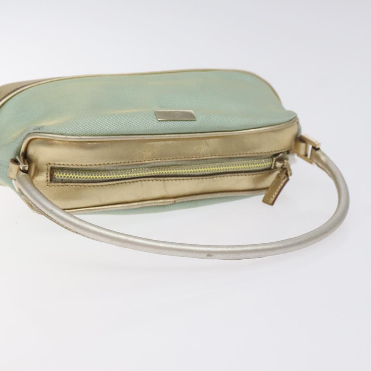 GUCCI Hand Bag Canvas Leather Light Blue 039 1133 Auth BA3579