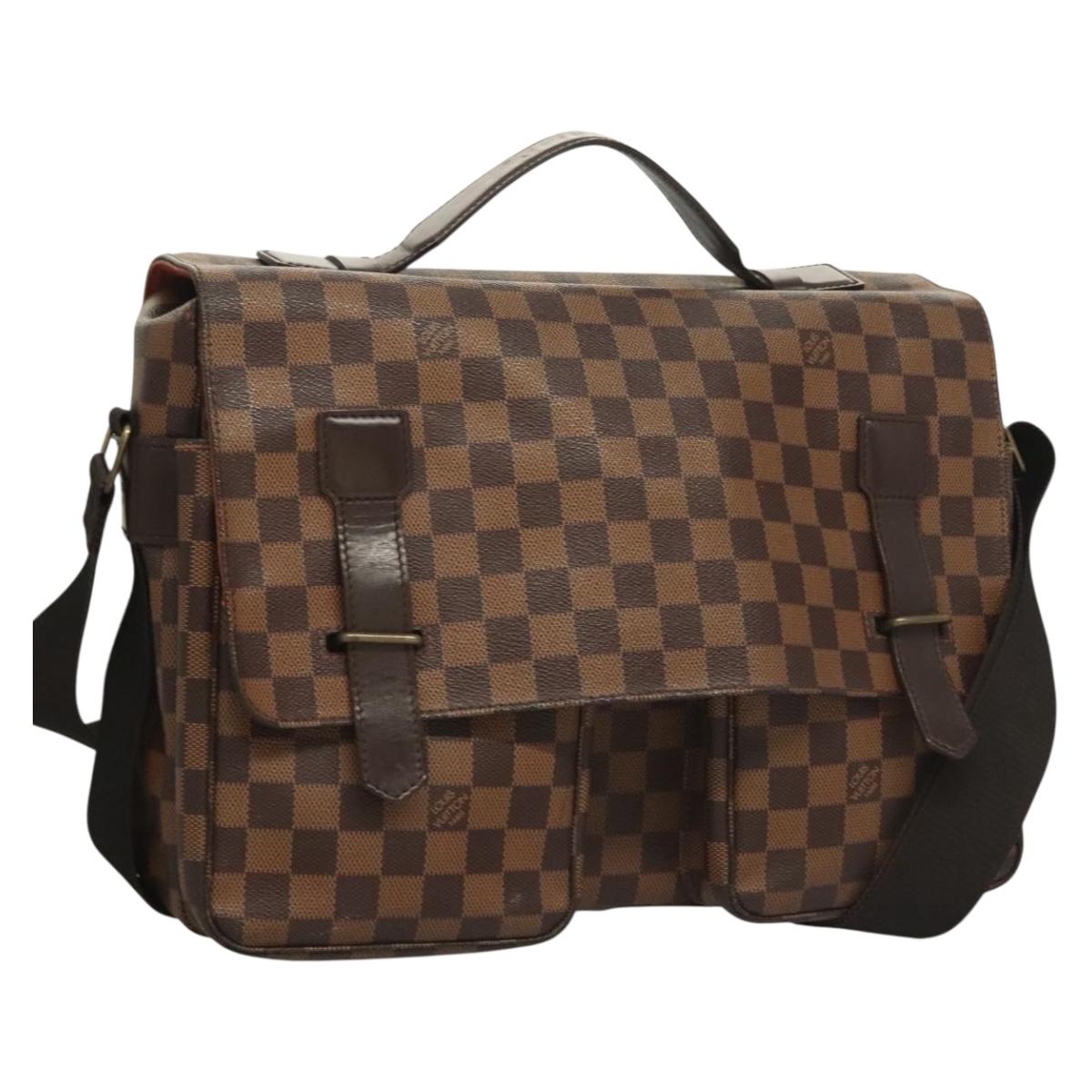 LOUIS VUITTON Damier Ebene Broadway Shoulder Bag N42270 LV Auth BA3589