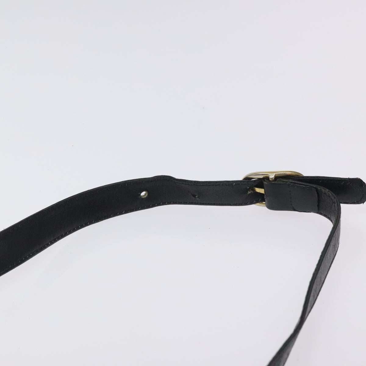 GUCCI GG Canvas Web Sherry Line Shoulder Bag Black Gold Red Auth BA3596
