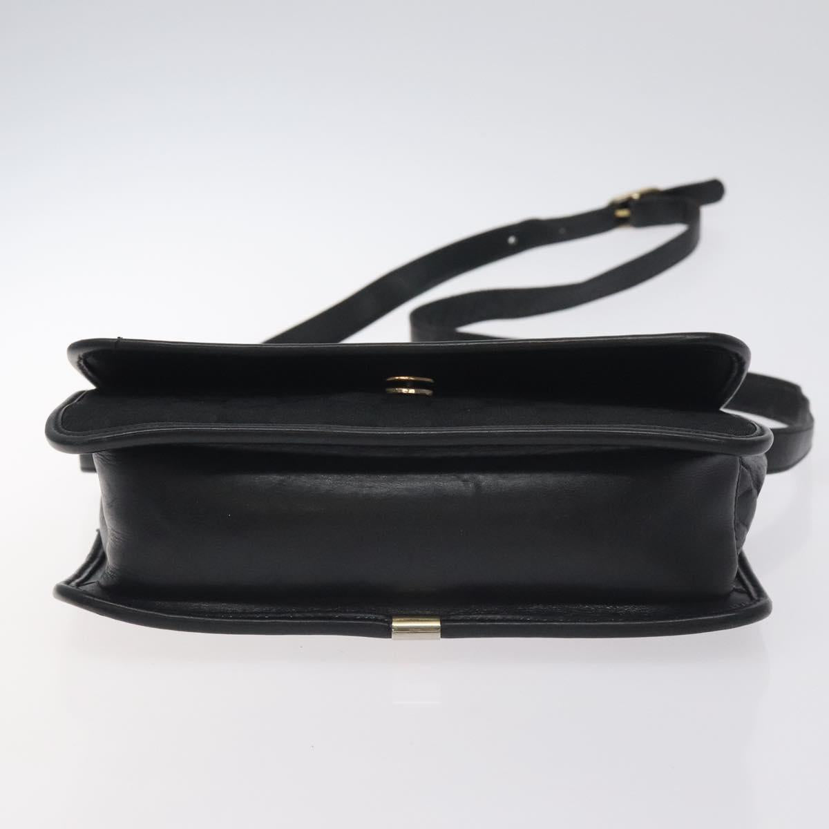 GUCCI GG Canvas Web Sherry Line Shoulder Bag Black Gold Red Auth BA3596