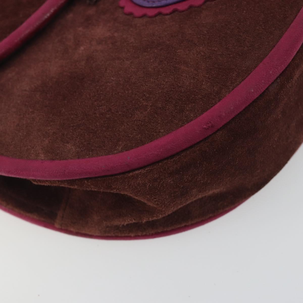 SAINT LAURENT Shoulder Bag Suede Brown Auth BA3599