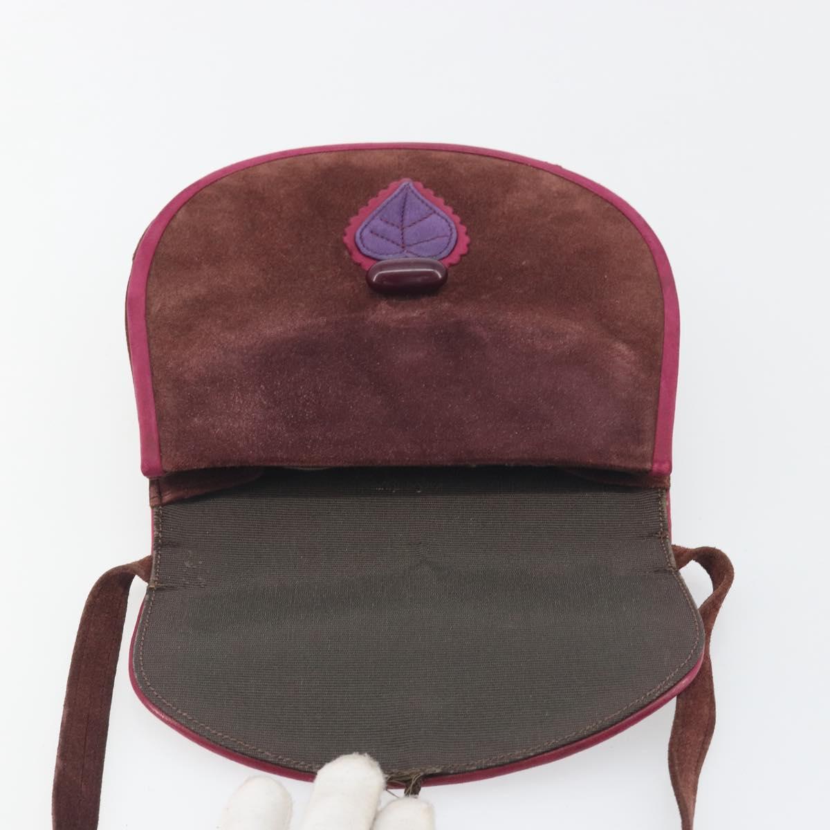SAINT LAURENT Shoulder Bag Suede Brown Auth BA3599