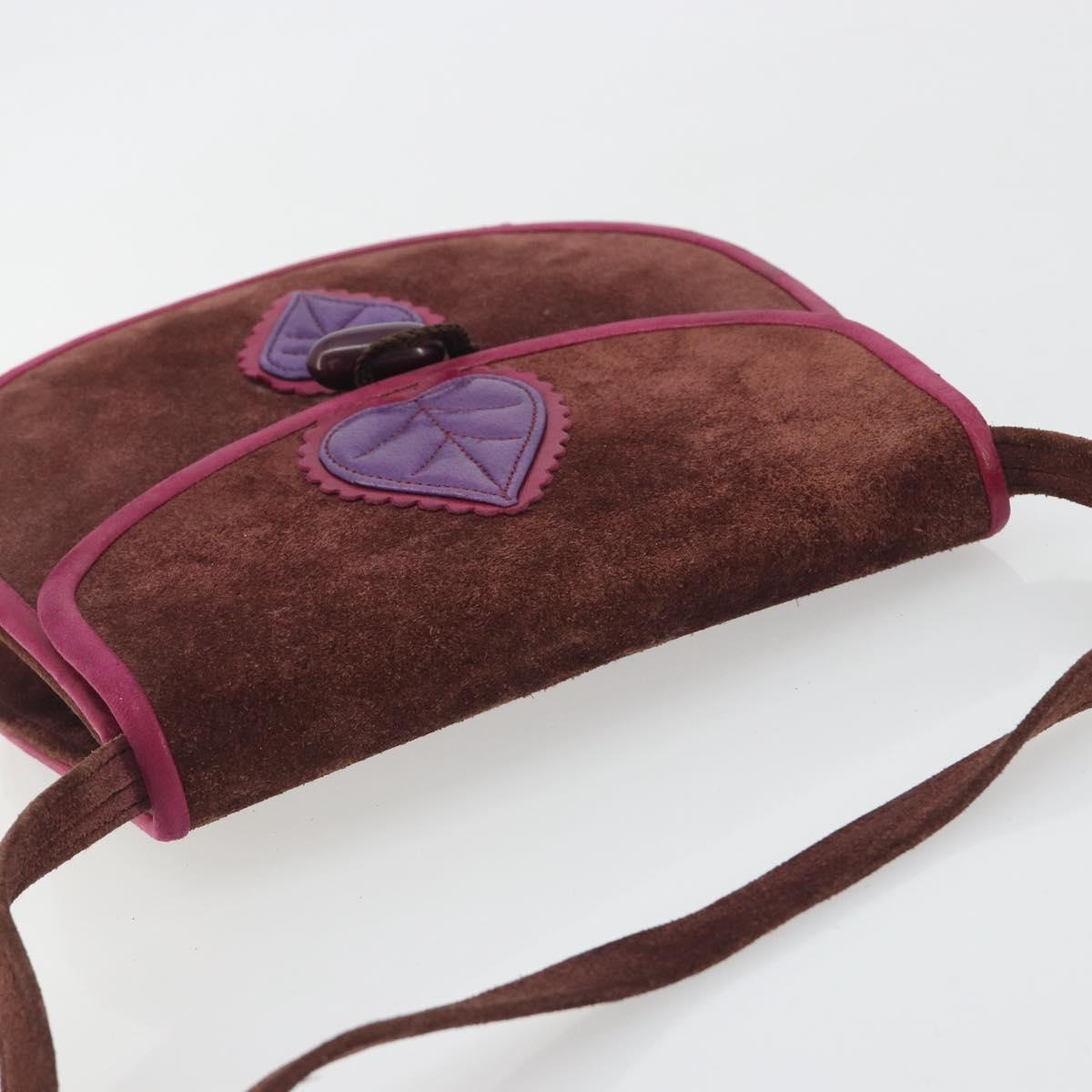SAINT LAURENT Shoulder Bag Suede Brown Auth BA3599