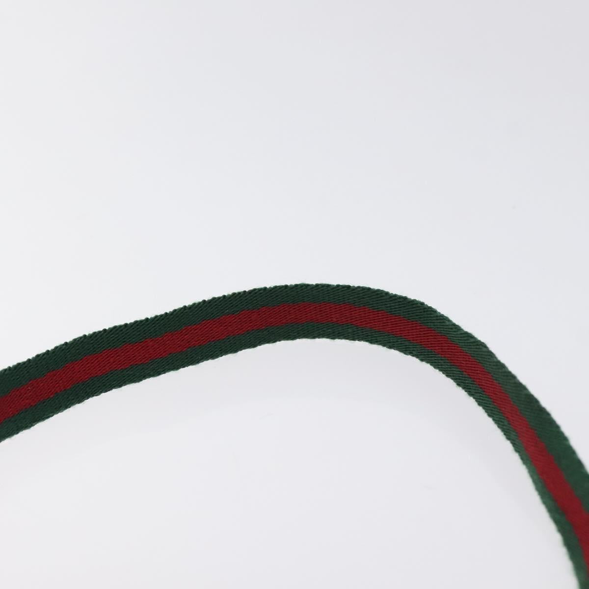 GUCCI Web Sherry Line Accessory Pouch Canvas Red Black 92820 Auth BA3614