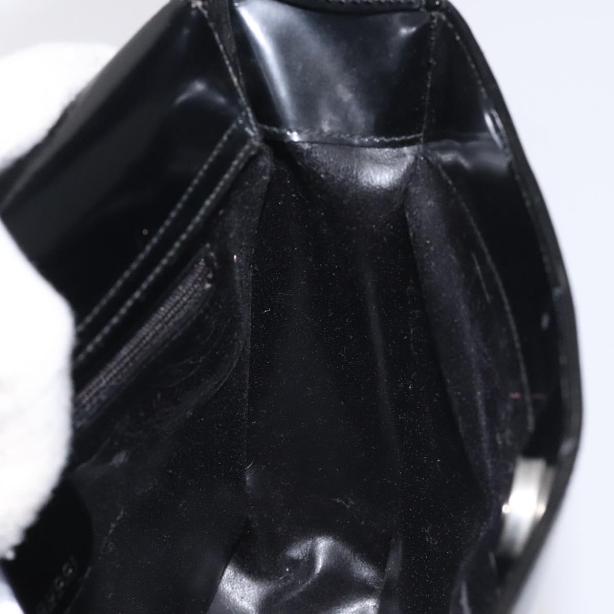 GUCCI Shoulder Bag Patent leather Black 000 1013 0506 Auth BA3619