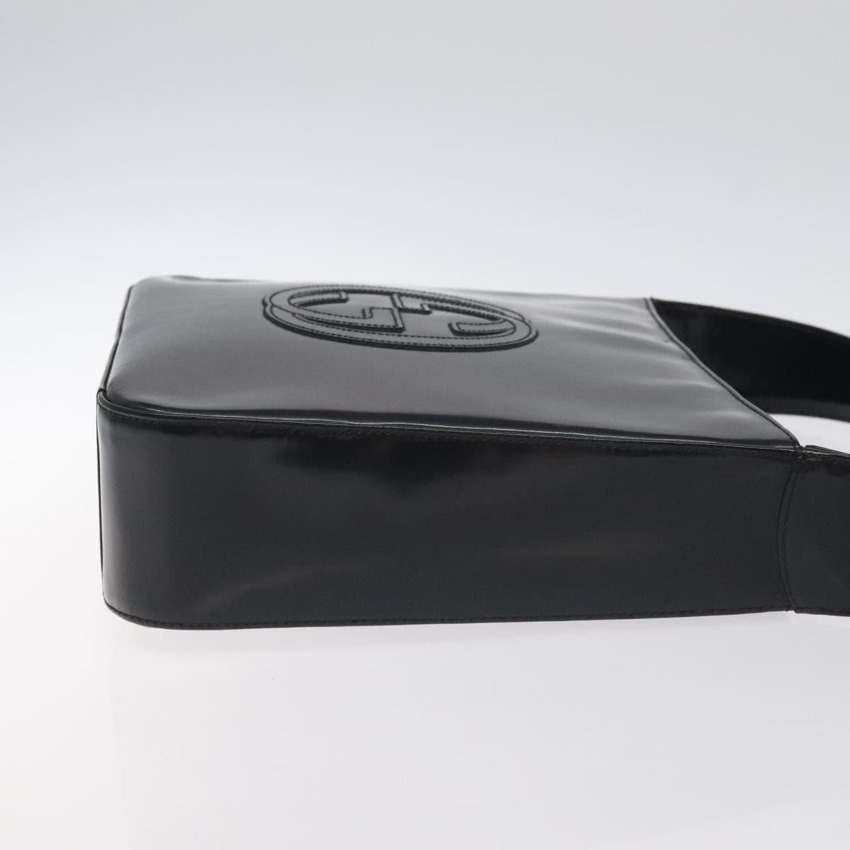GUCCI Shoulder Bag Patent leather Black 000 1013 0506 Auth BA3619