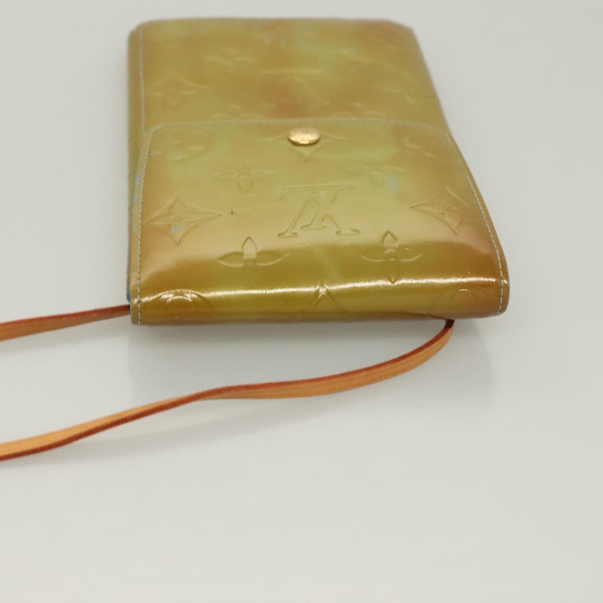 LOUIS VUITTON Monogram Vernis Walker Wallet Baby Blue M91073 LV Auth BA3635