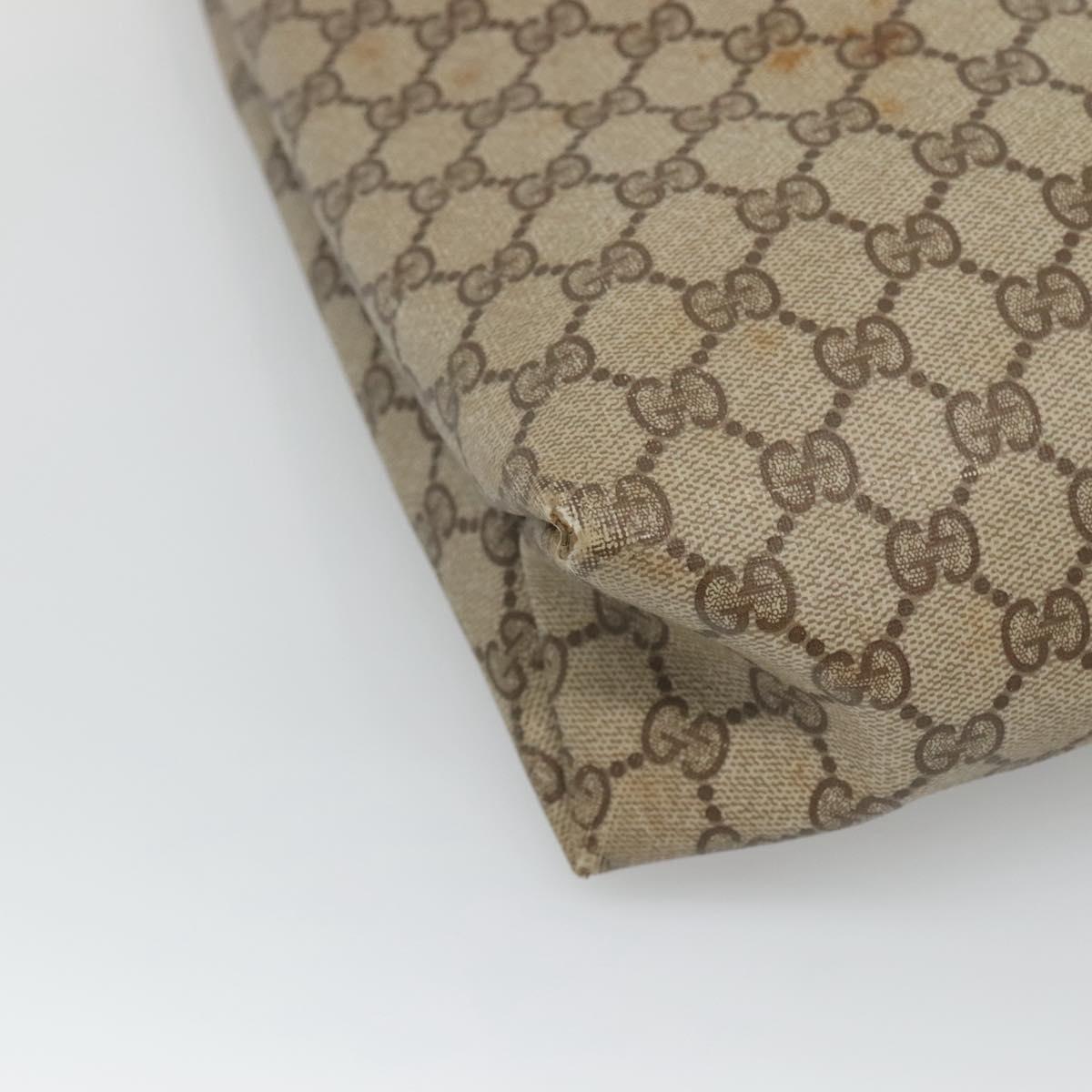 GUCCI GG Supreme Tote Bag PVC Beige 41 02 109 Auth BA3643