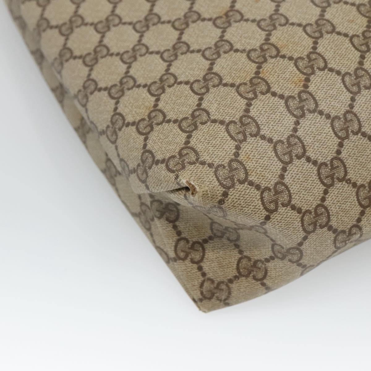GUCCI GG Supreme Tote Bag PVC Beige 41 02 109 Auth BA3643