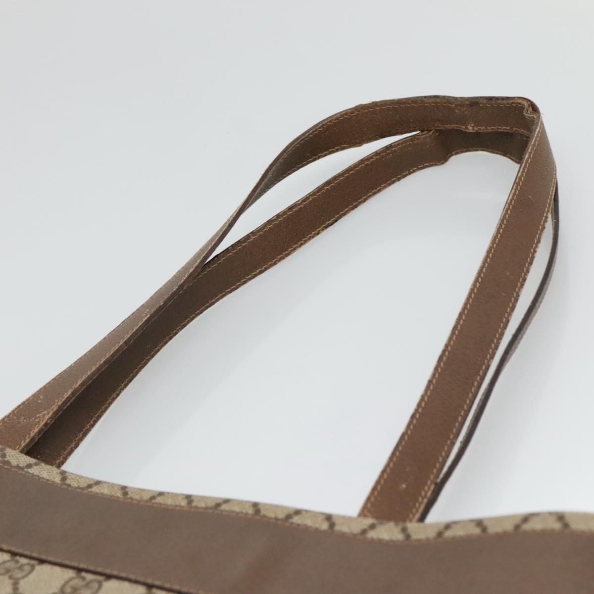 GUCCI GG Supreme Tote Bag PVC Beige 41 02 109 Auth BA3643