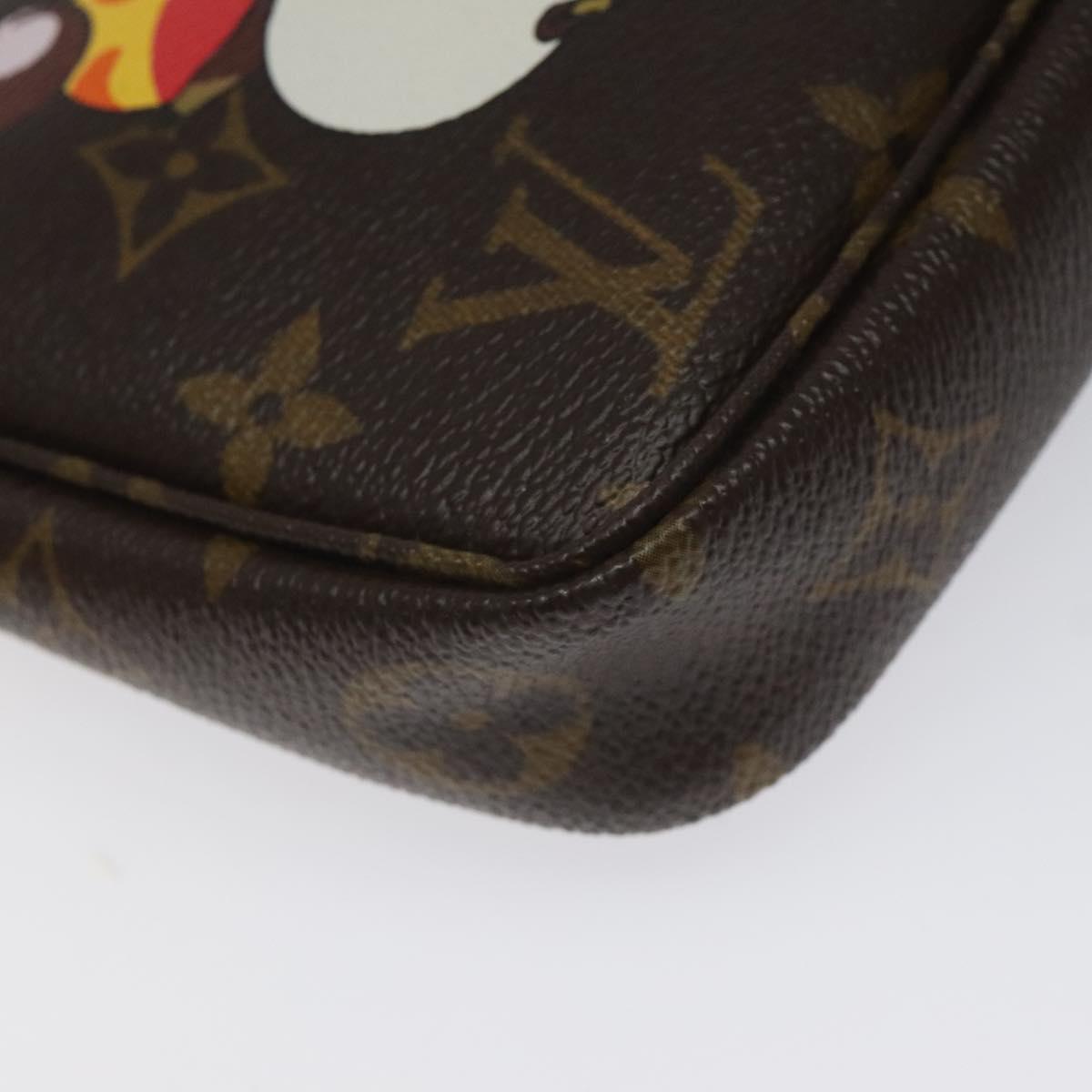 LOUIS VUITTON Monogram Panda Pochette Accessoires Pouch M51981 LV Auth BA3649V