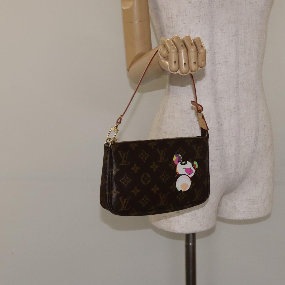 LOUIS VUITTON Monogram Panda Pochette Accessoires Pouch M51981 LV Auth BA3649V