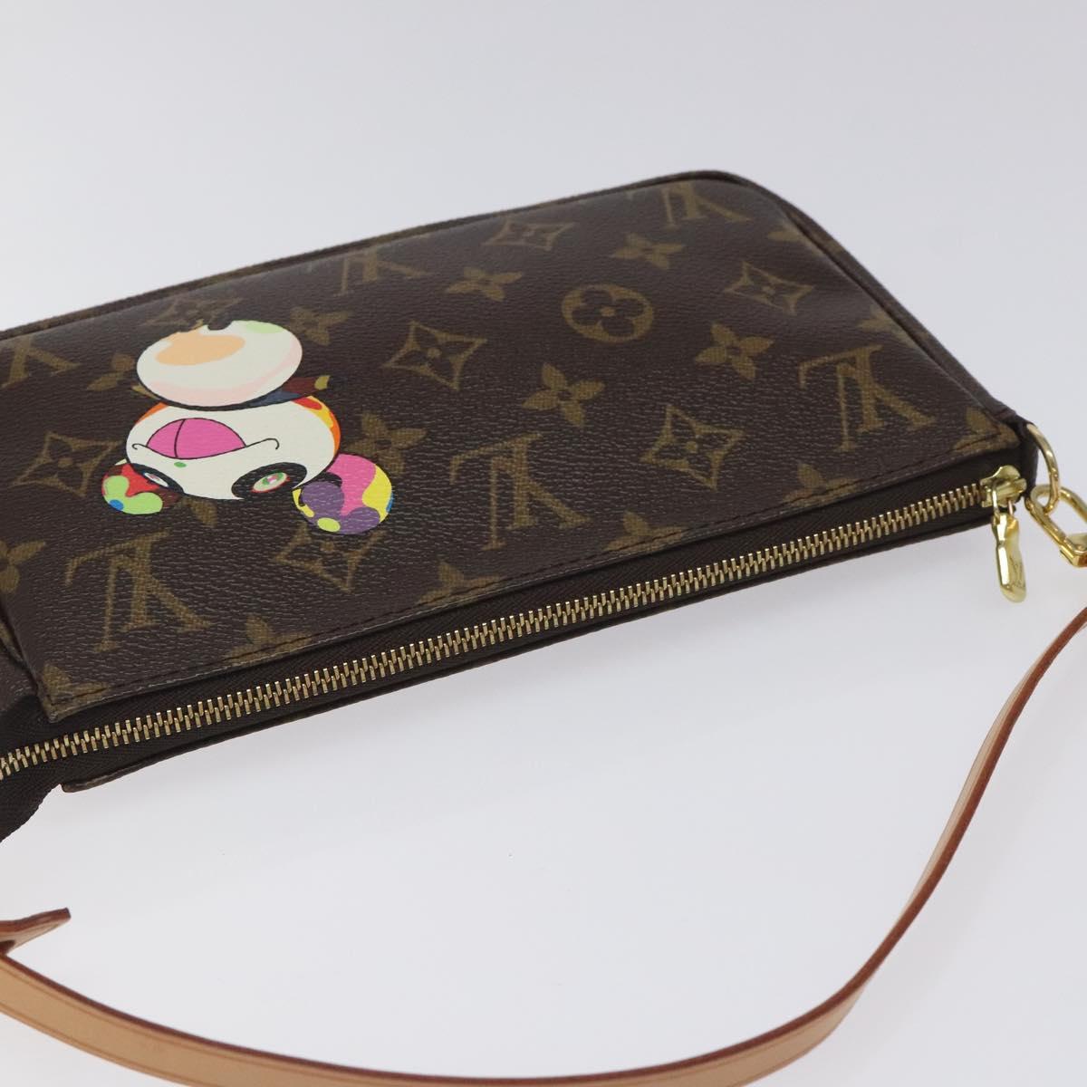 LOUIS VUITTON Monogram Panda Pochette Accessoires Pouch M51981 LV Auth BA3649V