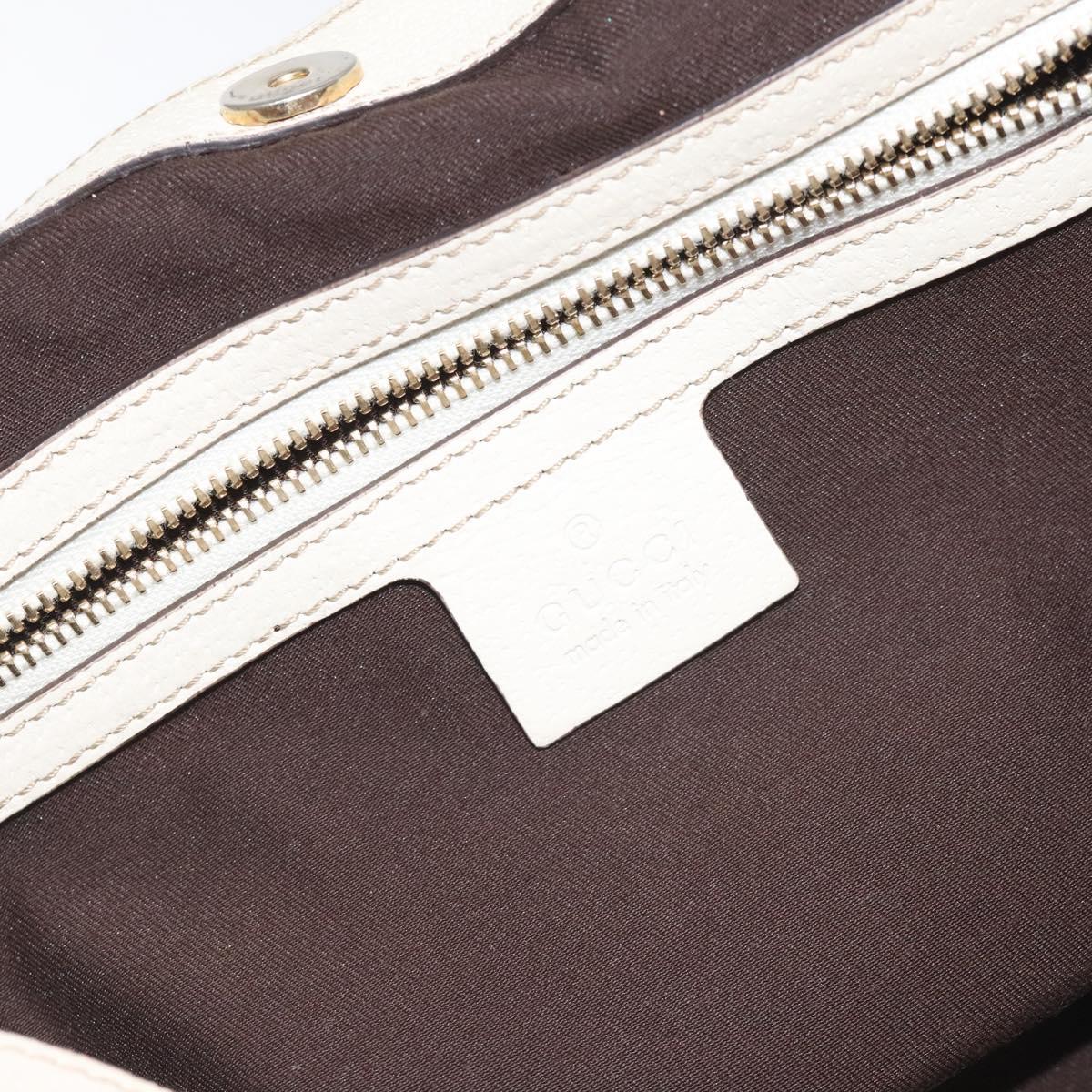 GUCCI GG Canvas Shoulder Bag Beige Gold 154982 Auth BA3658