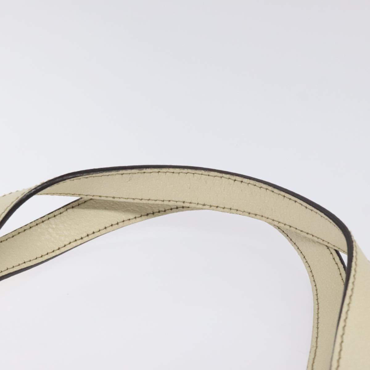 GUCCI GG Canvas Shoulder Bag Beige Gold 154982 Auth BA3658