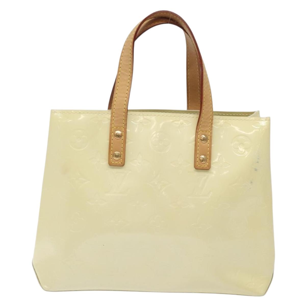 LOUIS VUITTON Monogram Vernis Reade PM Hand Bag Perle M91336 LV Auth BA3673