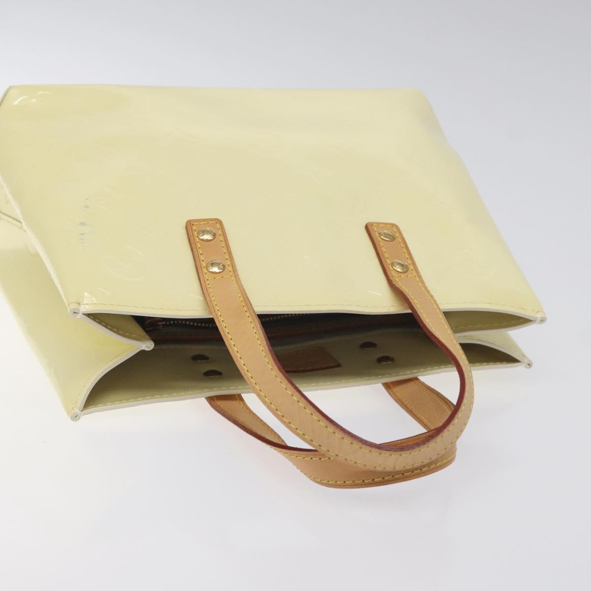 LOUIS VUITTON Monogram Vernis Reade PM Hand Bag Perle M91336 LV Auth BA3673