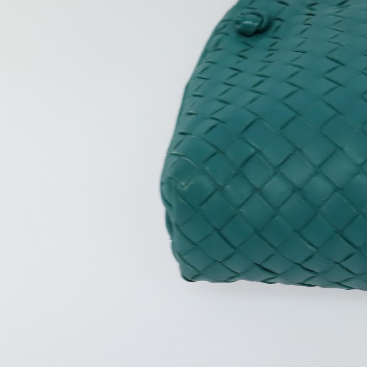BOTTEGA VENETA INTRECCIATO Shoulder Bag Leather Green Auth BA3676