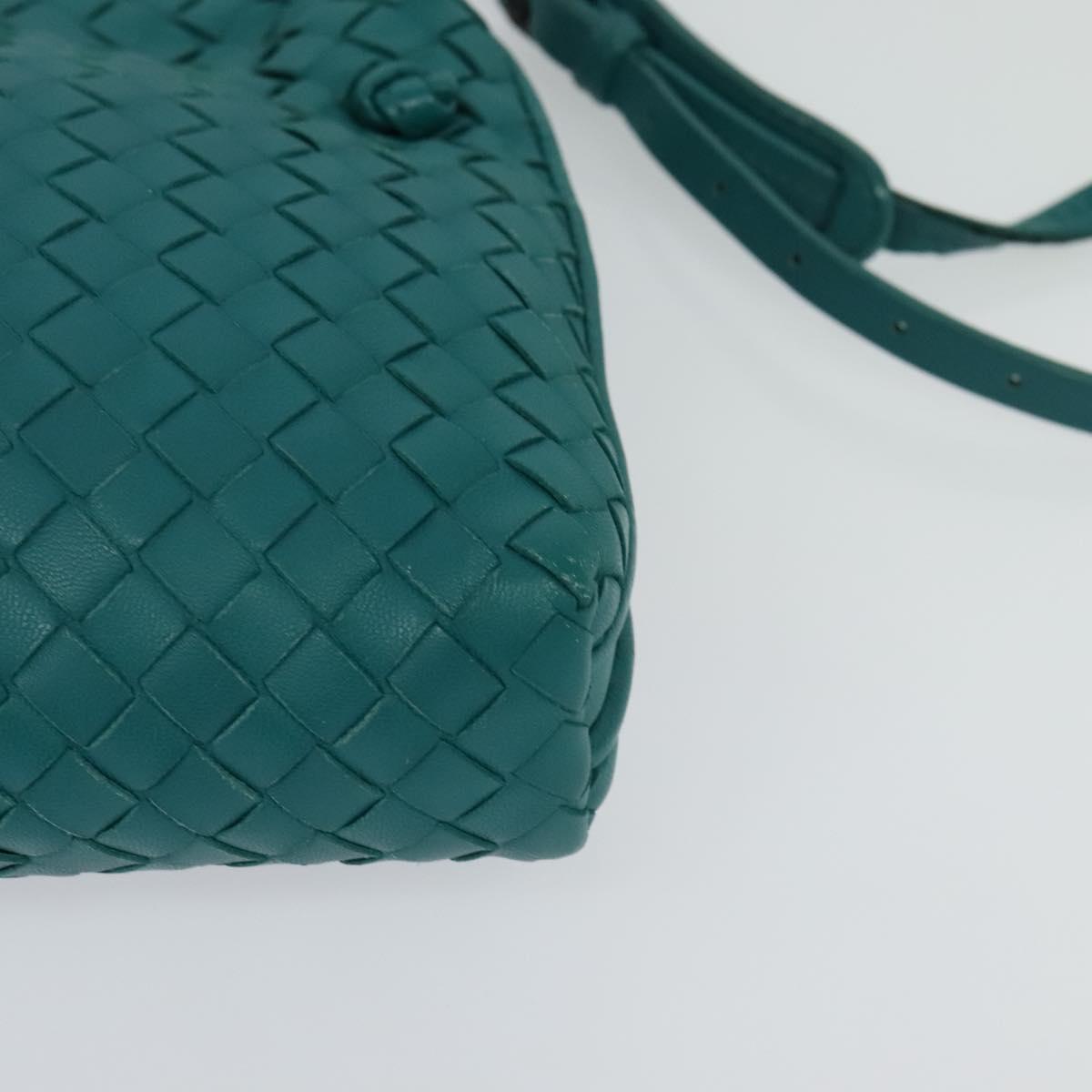 BOTTEGA VENETA INTRECCIATO Shoulder Bag Leather Green Auth BA3676