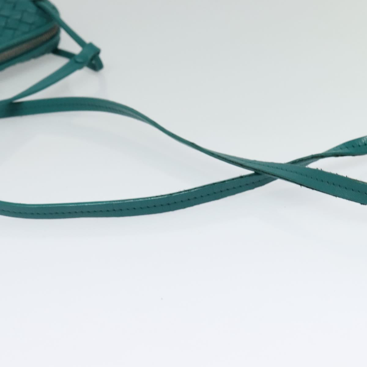 BOTTEGA VENETA INTRECCIATO Shoulder Bag Leather Green Auth BA3676