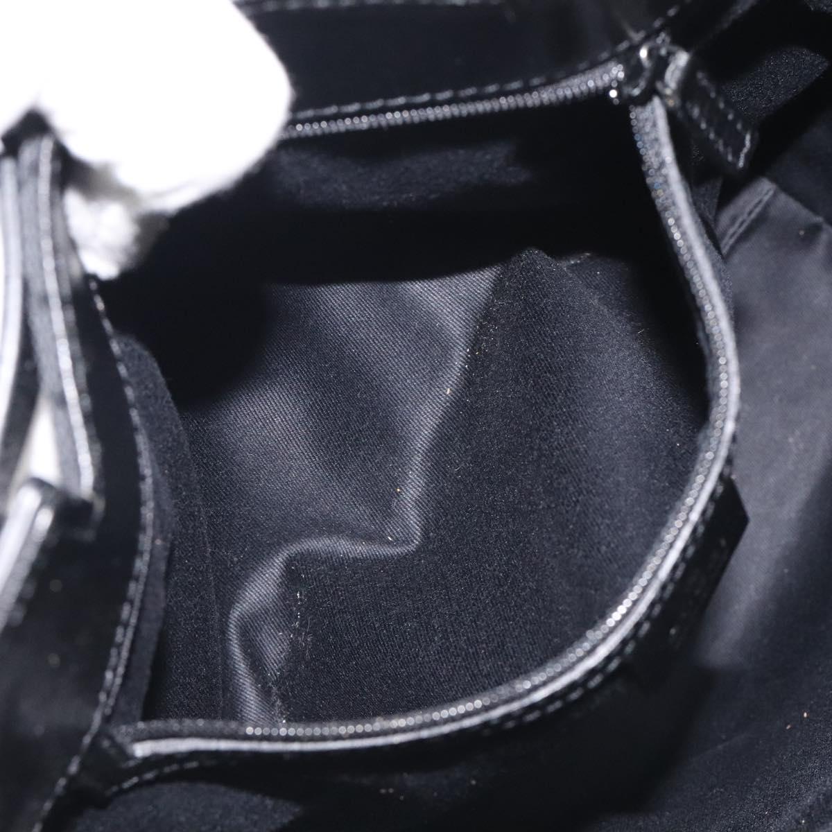 GUCCI GG Canvas Tote Bag Black Silver 107757 Auth BA3684