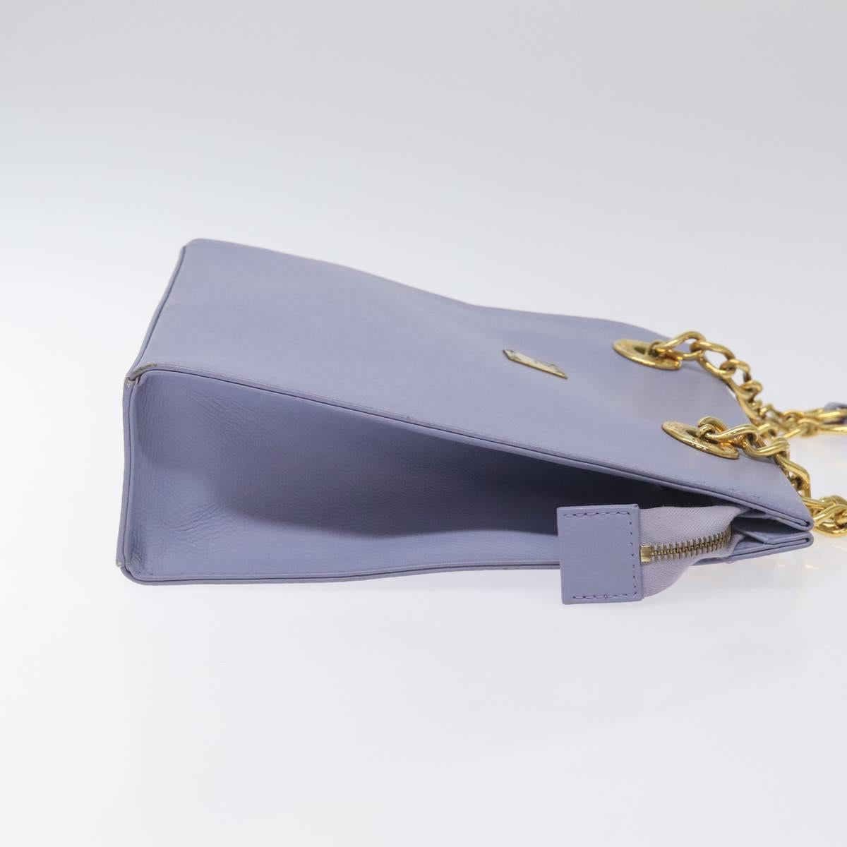 MCM Chain Shoulder Bag Leather Lavende Gold Auth BA3698