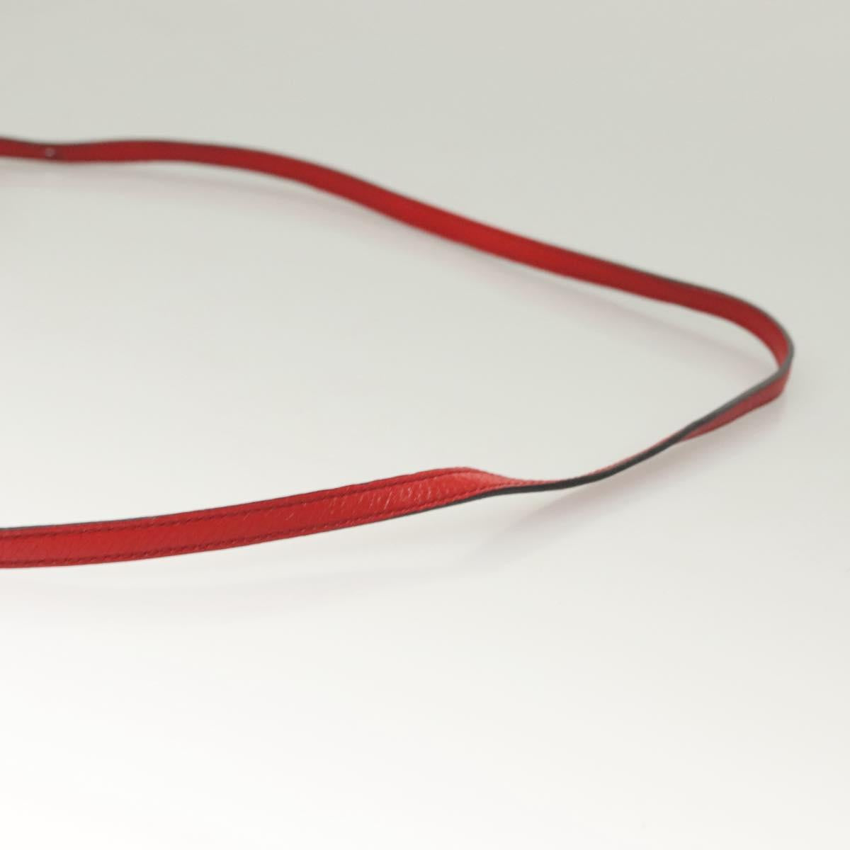 Chloe Lily Hand Bag Leather 2way Red Gold Auth BA3699