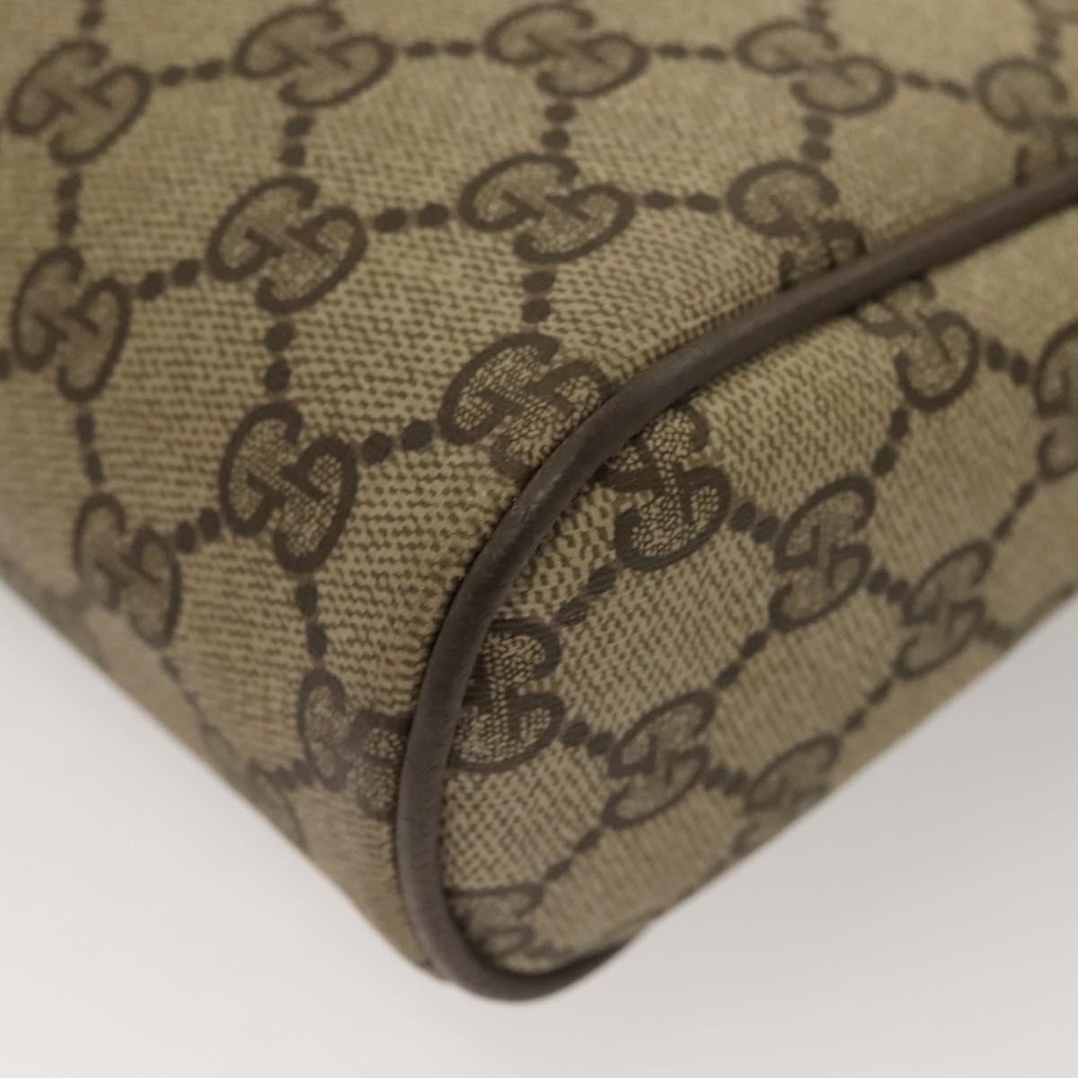 GUCCI GG Supreme Web Sherry Line Clutch Bag PVC Beige Gold 89 01 012 Auth BA3730