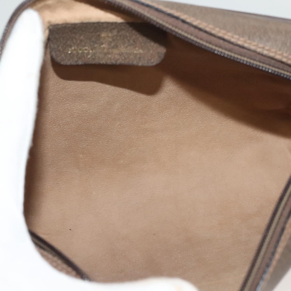 GUCCI GG Supreme Web Sherry Line Clutch Bag PVC Beige Gold 89 01 012 Auth BA3730