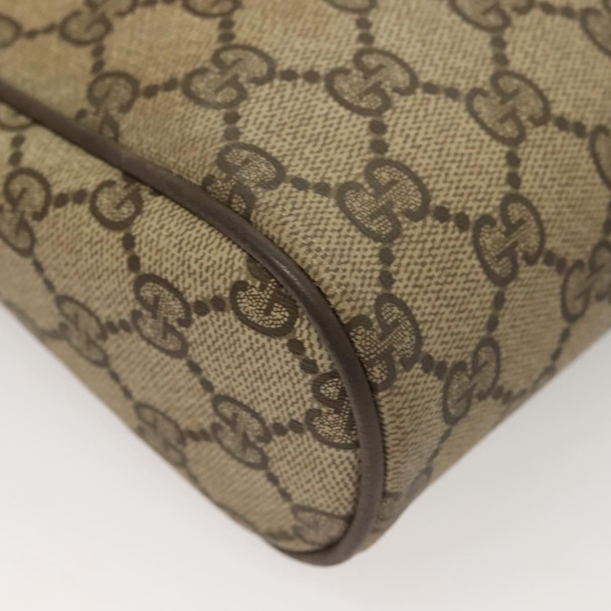 GUCCI GG Supreme Web Sherry Line Clutch Bag PVC Beige Gold 89 01 012 Auth BA3730