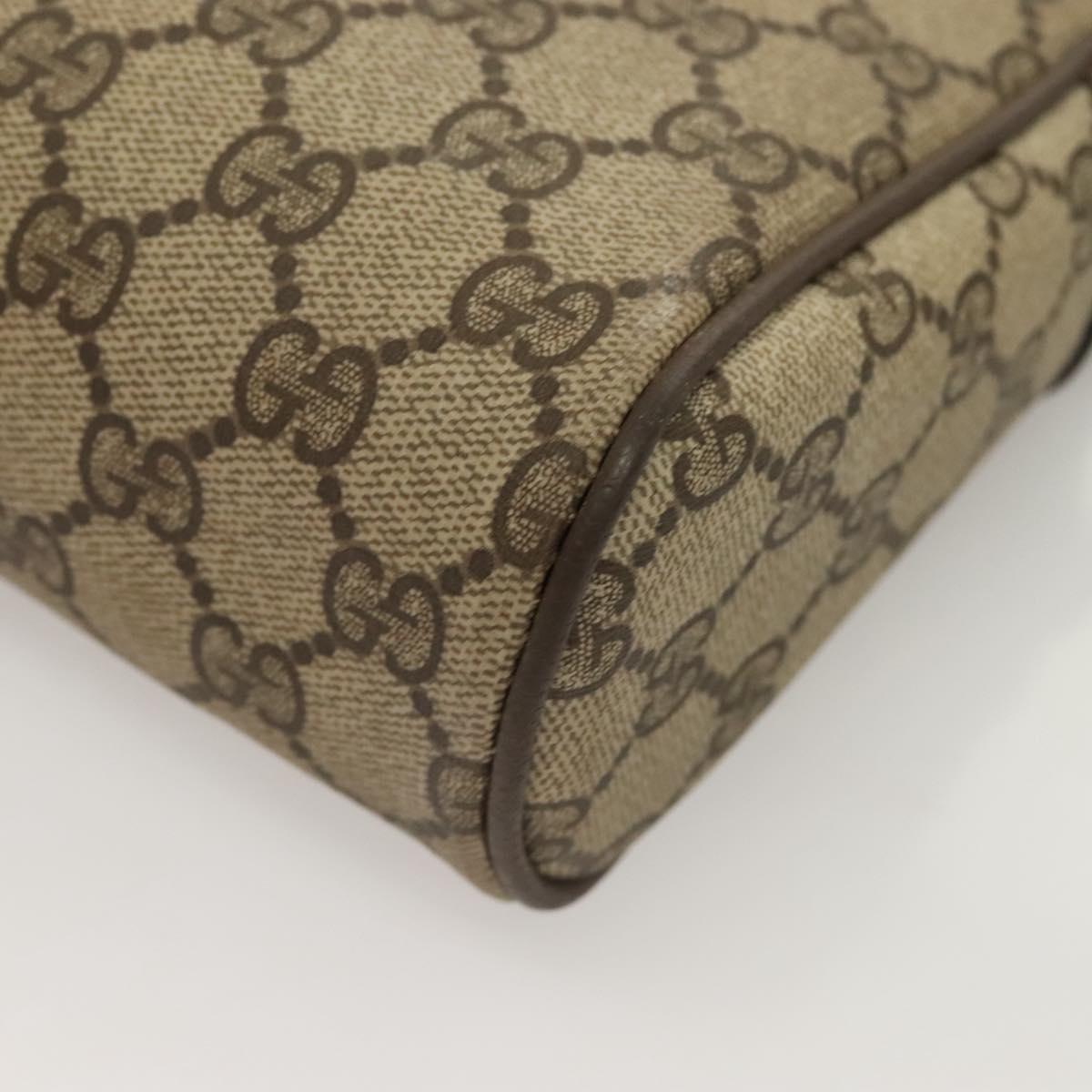GUCCI GG Supreme Web Sherry Line Clutch Bag PVC Beige Gold 89 01 012 Auth BA3730