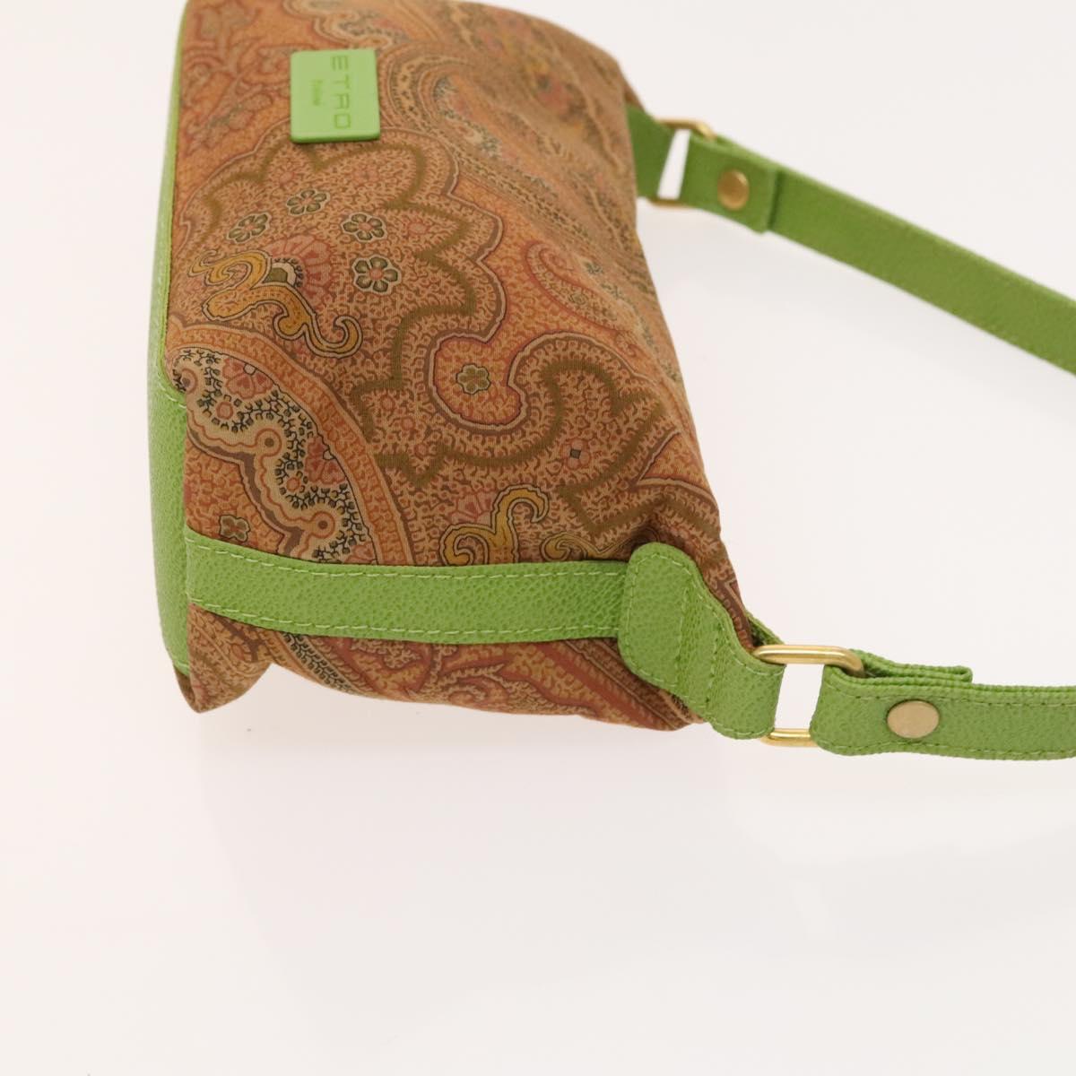 ETRO Paisley Shoulder Bag PVC Canvas 2 Set Green Brown Auth BA3734