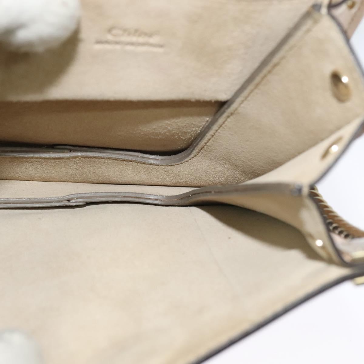 Chloe Fay Hand Bag Leather 2way Pink Gold Auth BA3740