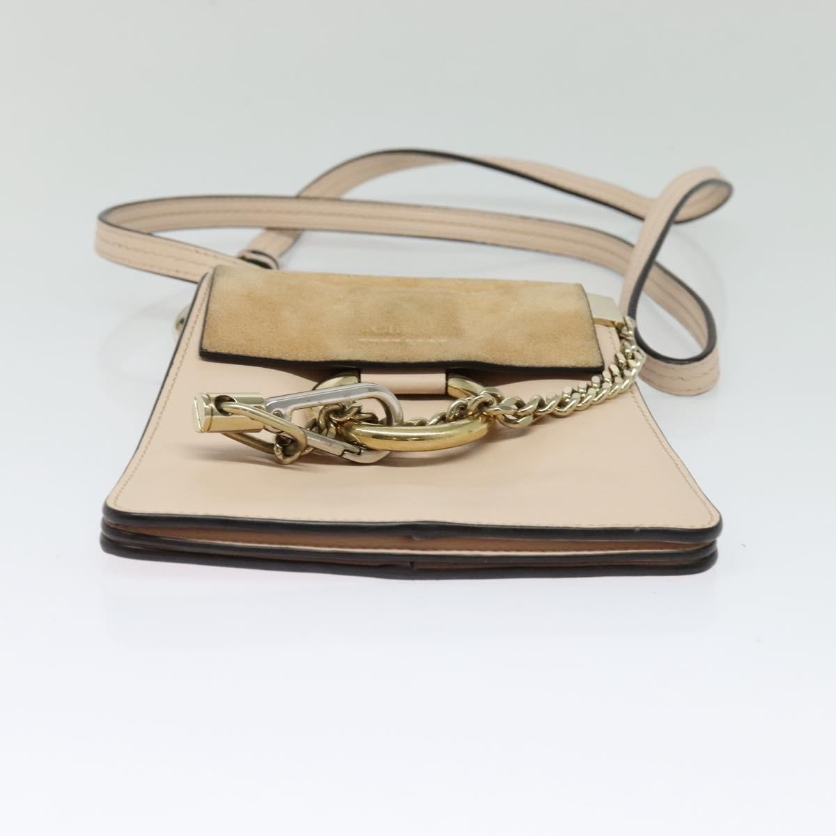 Chloe Fay Hand Bag Leather 2way Pink Gold Auth BA3740