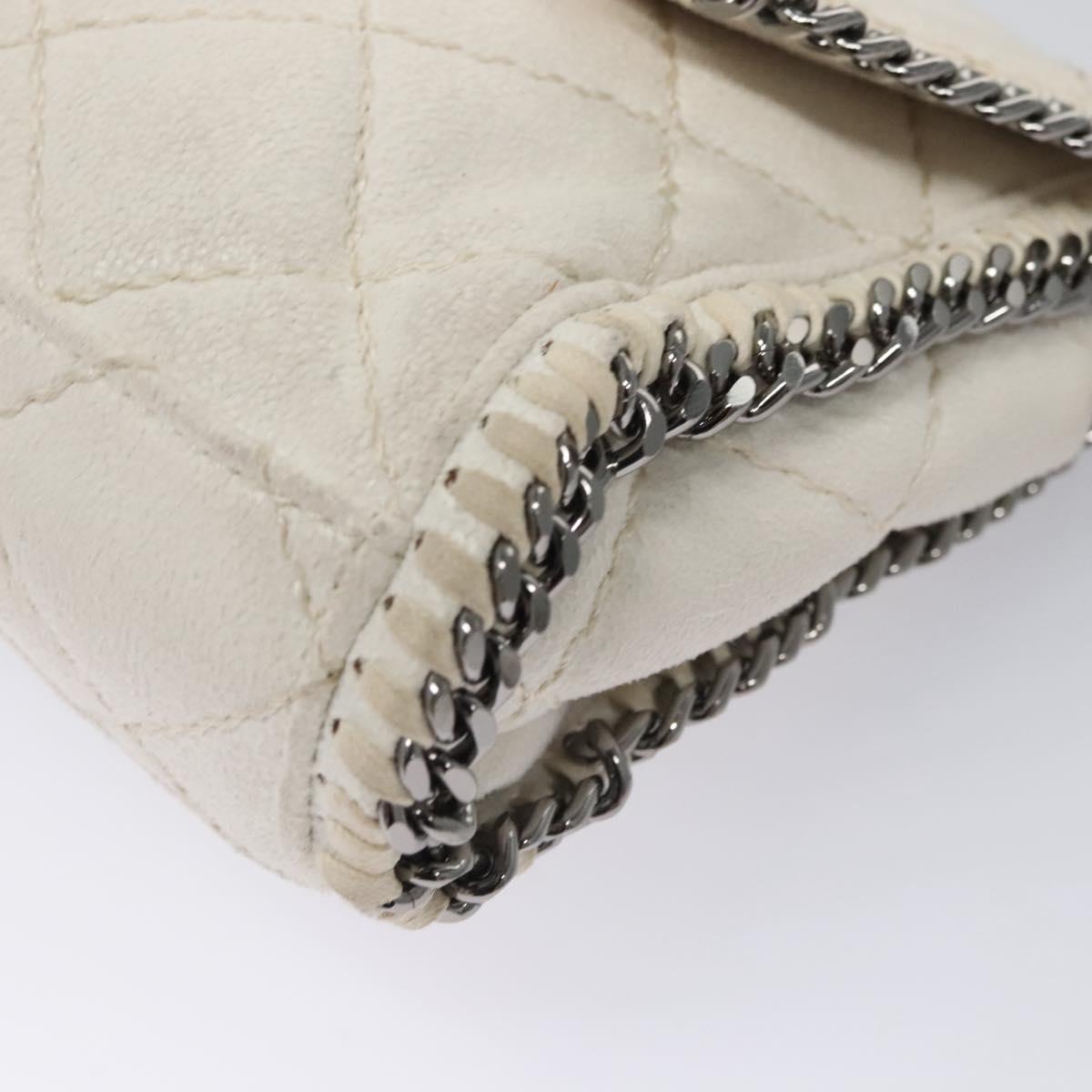 Stella MacCartney Chain Shoulder Bag Suede White Auth BA375
