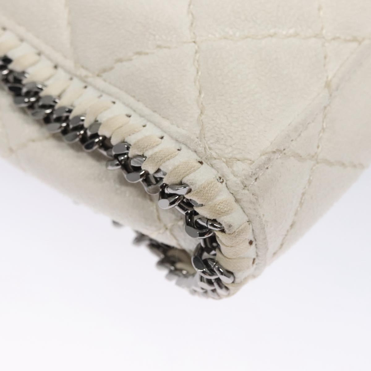 Stella MacCartney Chain Shoulder Bag Suede White Auth BA375