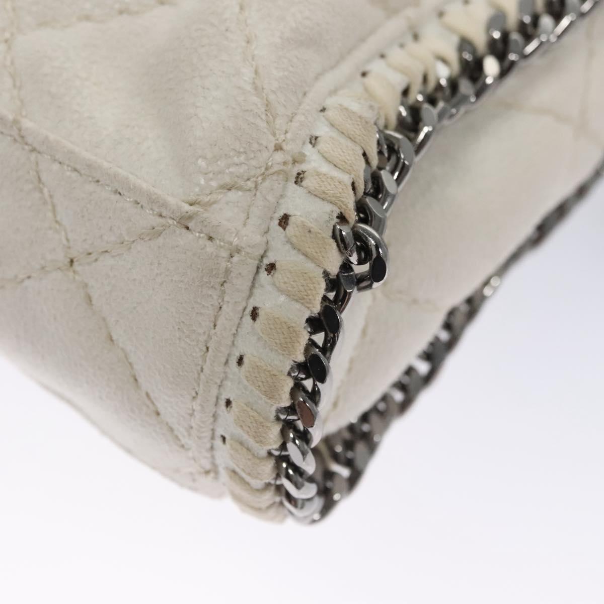 Stella MacCartney Chain Shoulder Bag Suede White Auth BA375