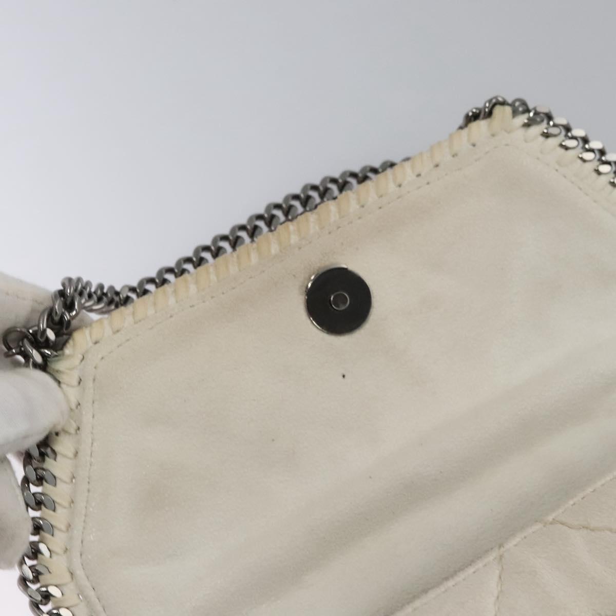 Stella MacCartney Chain Shoulder Bag Suede White Auth BA375