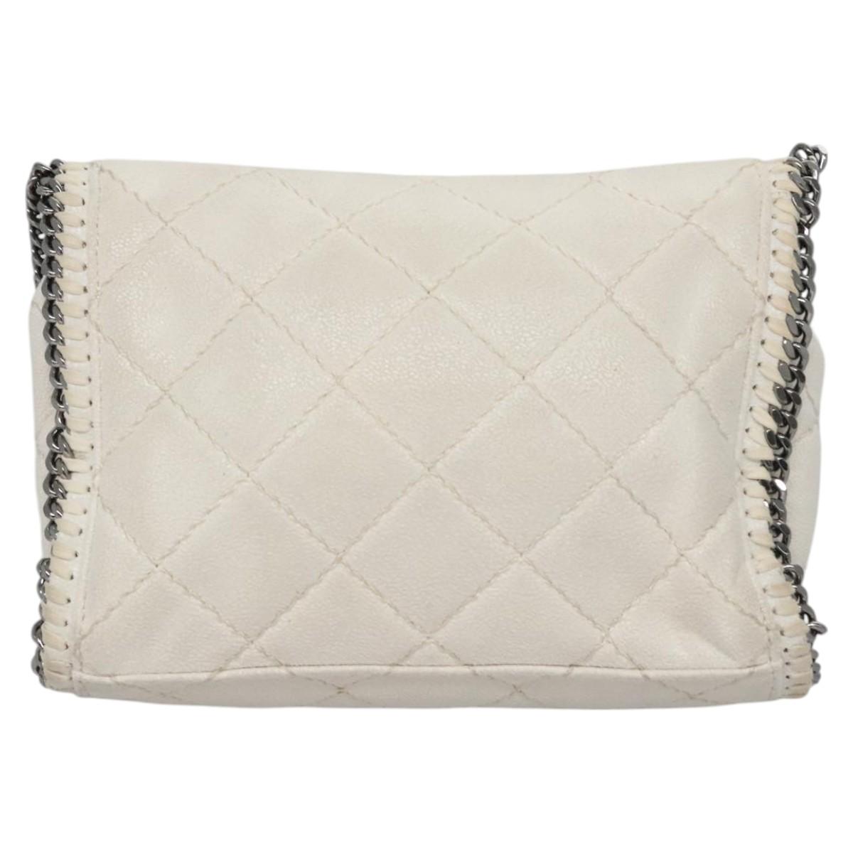 Stella MacCartney Chain Shoulder Bag Suede White Auth BA375