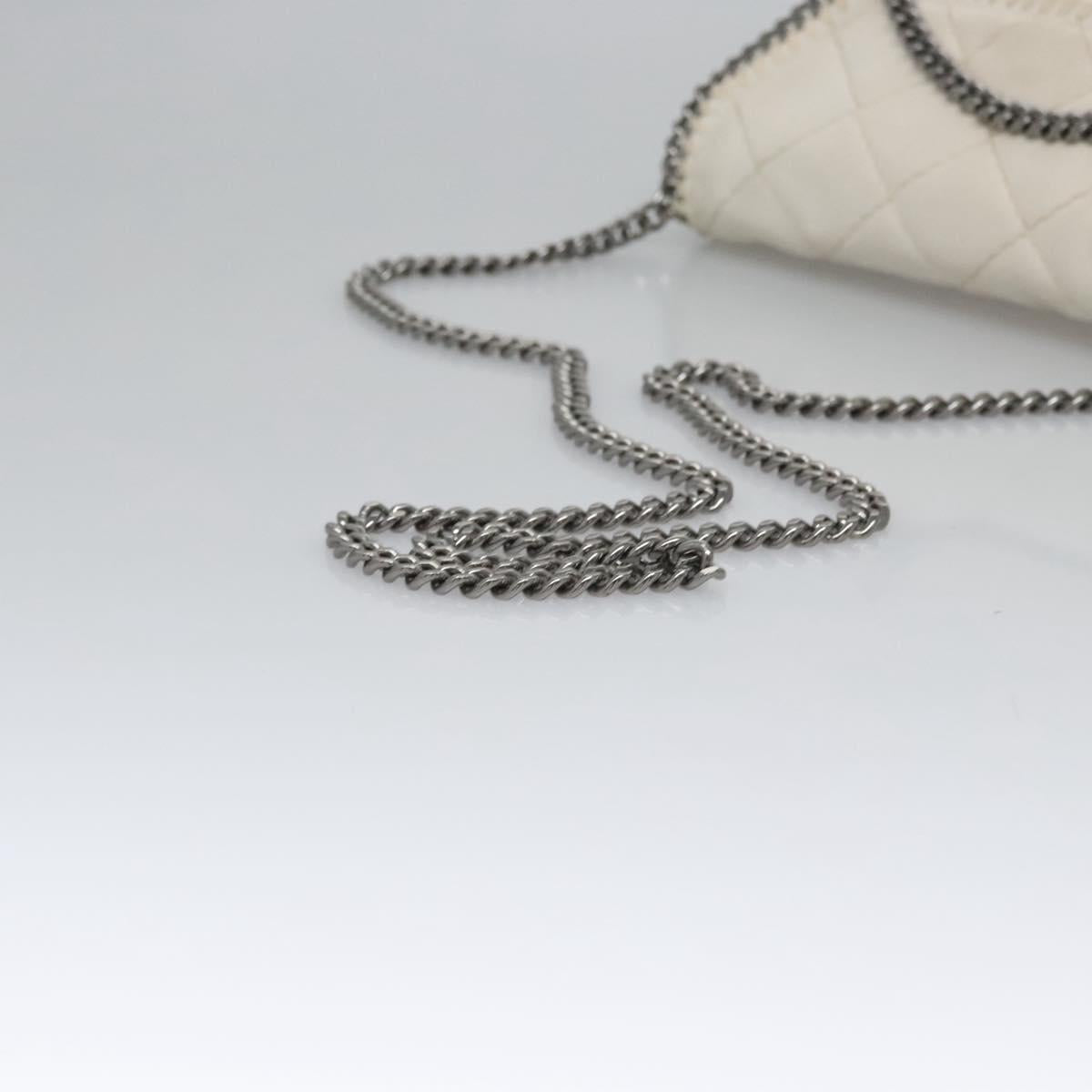 Stella MacCartney Chain Shoulder Bag Suede White Auth BA375